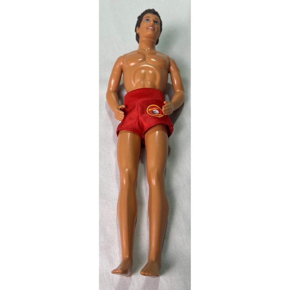Mattel Baywatch Ken Doll Vintage 1994 Red Lifeguard Trunks Tan 12 inch Retro Toy